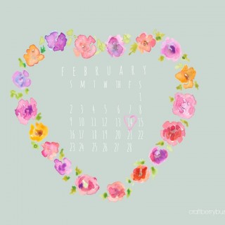 februaryfreedesktopcalendarblue1600x1200