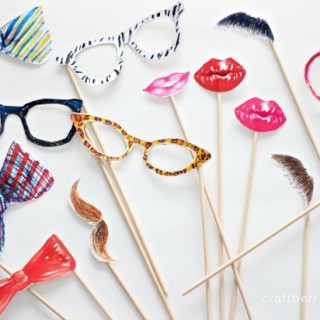 Free watercolor photo booth props printables