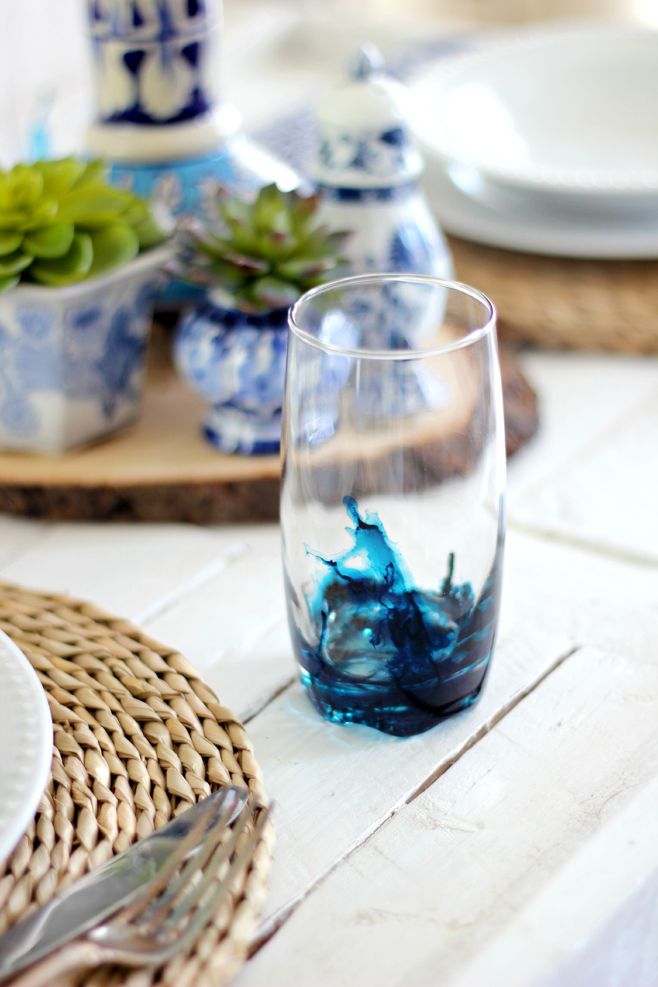 Dollar Store Hack: Beautiful Alcohol Ink Glasses