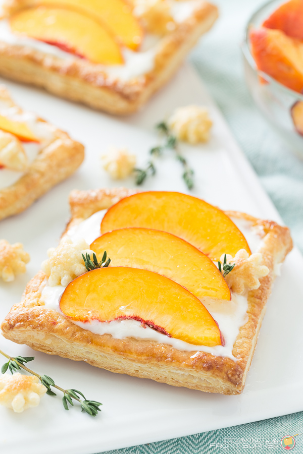 Peach Tart with Cream Cheese and Thyme