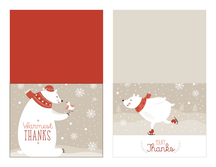 ChristmasThankYouCardPolarBears