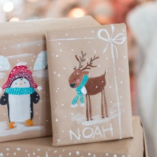 handpainted gift wrap craftberrybush
