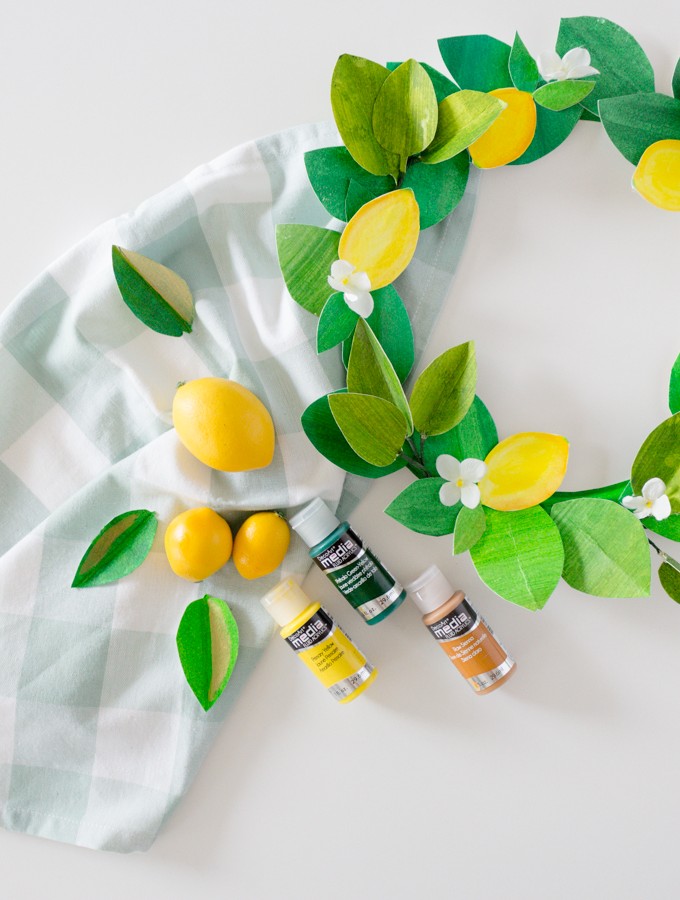 paper lemon wreath diy craftberrybush-20