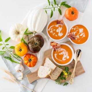 Pumpkintomatoand bacon soup-5