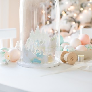 Paperchristmasvillagecloche