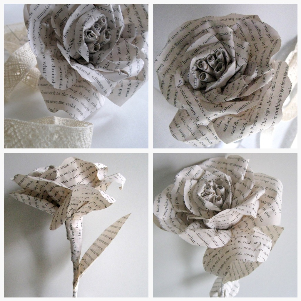 DIY Tutorial: Paper Roses from Books or Sheet Music!  Capitol Romance ~  Practical & Local DC Area Weddings