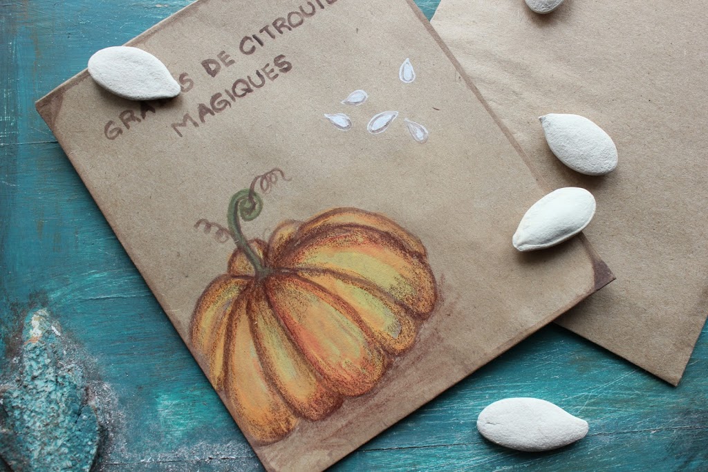 SEED FAVORS  LITTLE PUMPKIN freeshipping - Bushel & Peck Paper