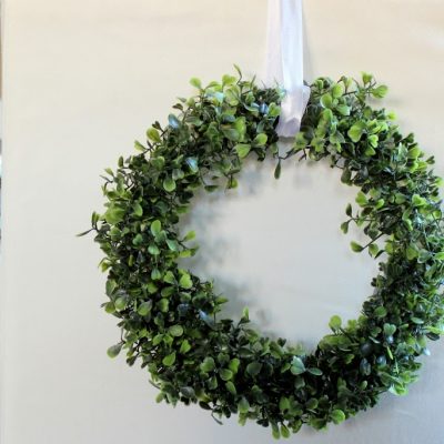 Faux Boxwood mini wreath tutorial…