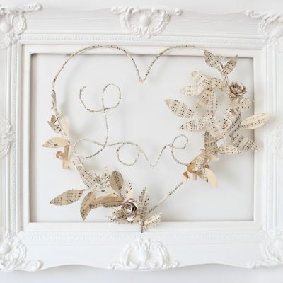 Sharing a little bit of love…..a paper wreath