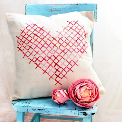 Painted Cross Stitch Pillow and Locks of Love…