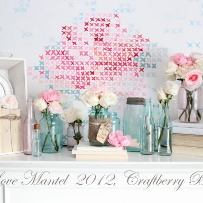 Something old, something new, something borrowed, something blue…a Valentine Mantel