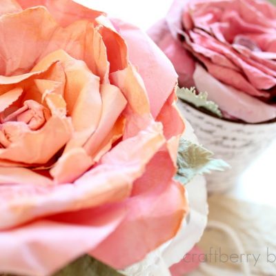 Love blooms…faux Mulberry watercolor paper rose tutorial