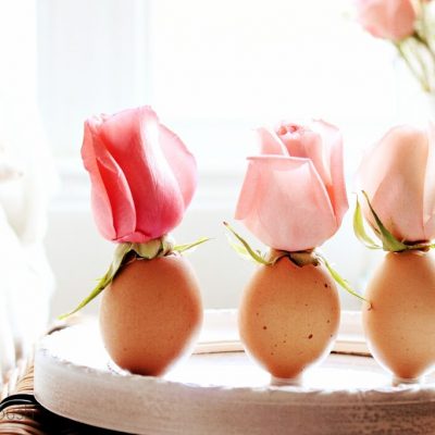 A touch of Easter….egg flower vase