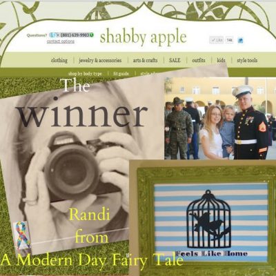 …and the Shabby Apple WINNER is…