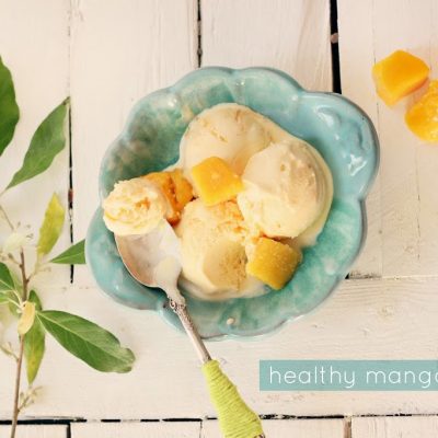 Healthy mango sorbet…