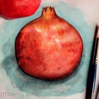 pomegranatewatercolor