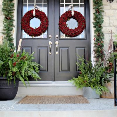 The Front Porch (and helping Christmas Evergreens last longer)