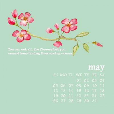 Free Desktop Watercolor Calendar – CORRECTED