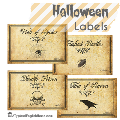 Halloweenlabelsjarsbottles