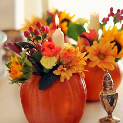 Traditional Autumn Centrepieces Using Grocery Store Flowers