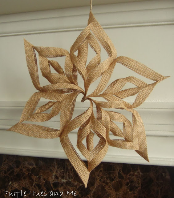 3D Burlap Snowflake