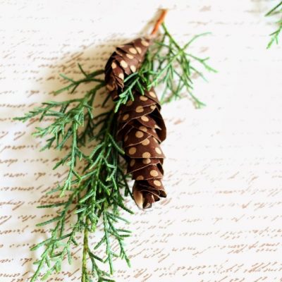 Paper Pine Cone Tutorial