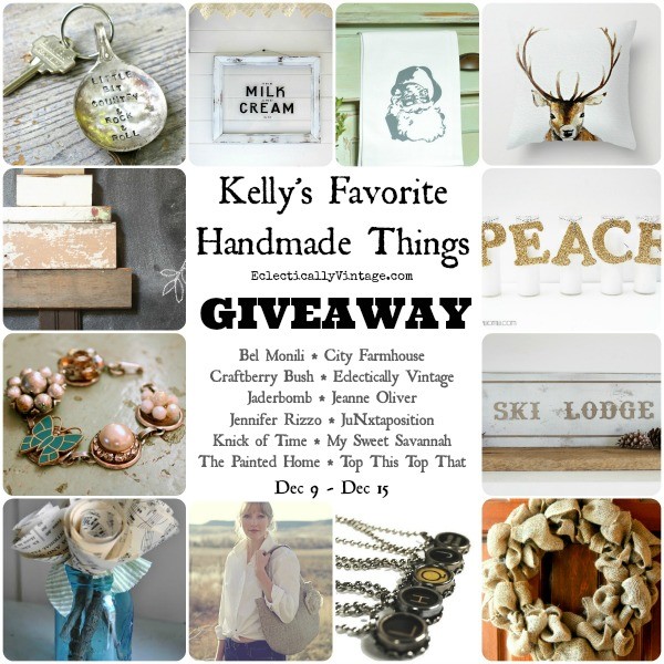 Kelly's Favorite Handmade Things Giveaway!  eclecticallyvintage.com