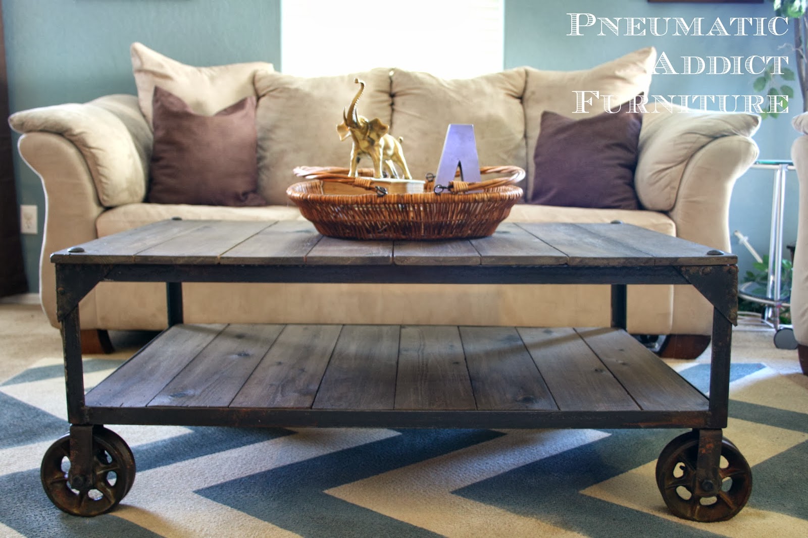 DIY Industrial Coffee Table 11