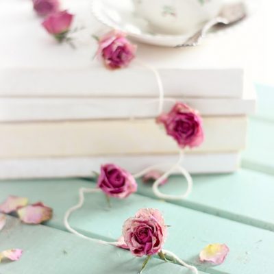 Dried rose garland