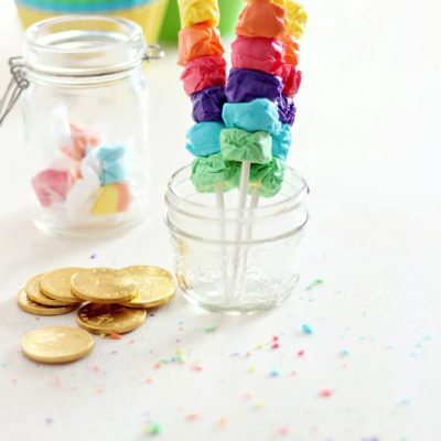 Salt water taffy rainbow kabob