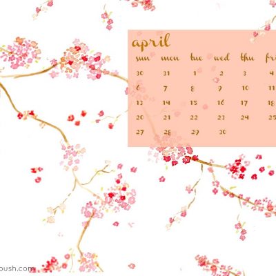 April’s Free Desktop Calendar