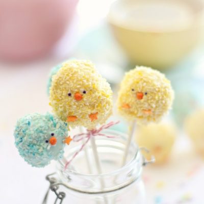 *Rice Krispies Easter chick pops