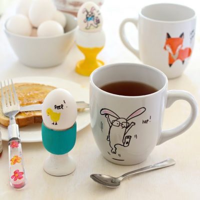 Draw your own ceramic bunny mug  ( free printables)