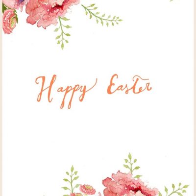 Free Watercolor Easter Printable