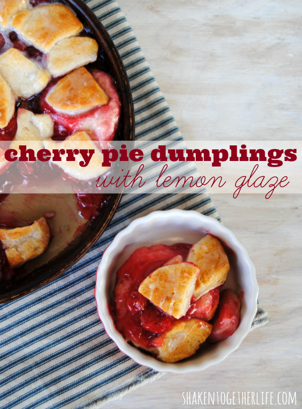 Delicious Summer Recipes : Cherry Pie Dumplings Lemon Glaze with Young Living Essential Oils
