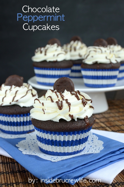 Delicious Summer Recipes : Chocolate Peppermint Cupcakes