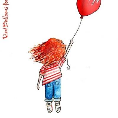 Red Balloons for Ryan free printable card