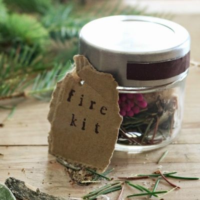 Fire Starter kit in a jar – Let’s go Glamping