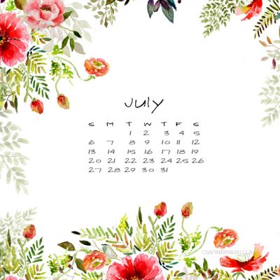 July free desktop calendar – better late than never…