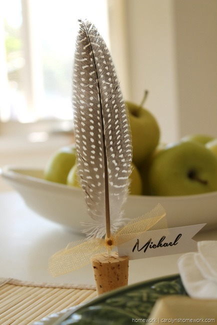 Cork & Feather Place Cards