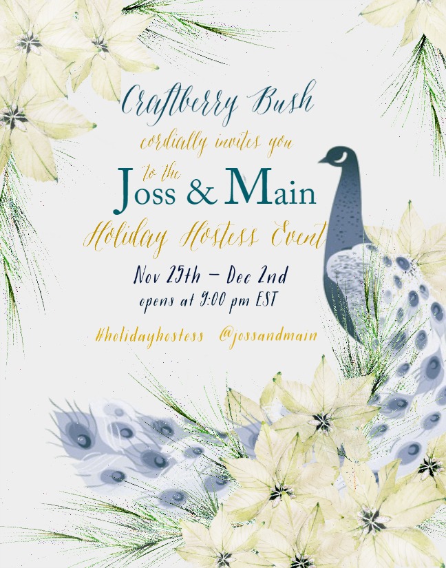 A Craftberry Bush Christmas – Joss & Main Hostess event LIVE