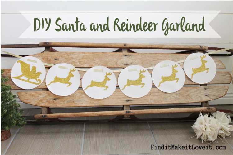 DIY Santa and Reindeer Garland