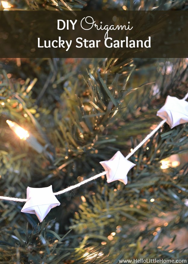 DIY origami lucky star garland