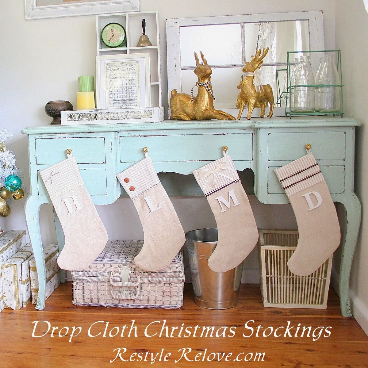 Drop cloth stockings