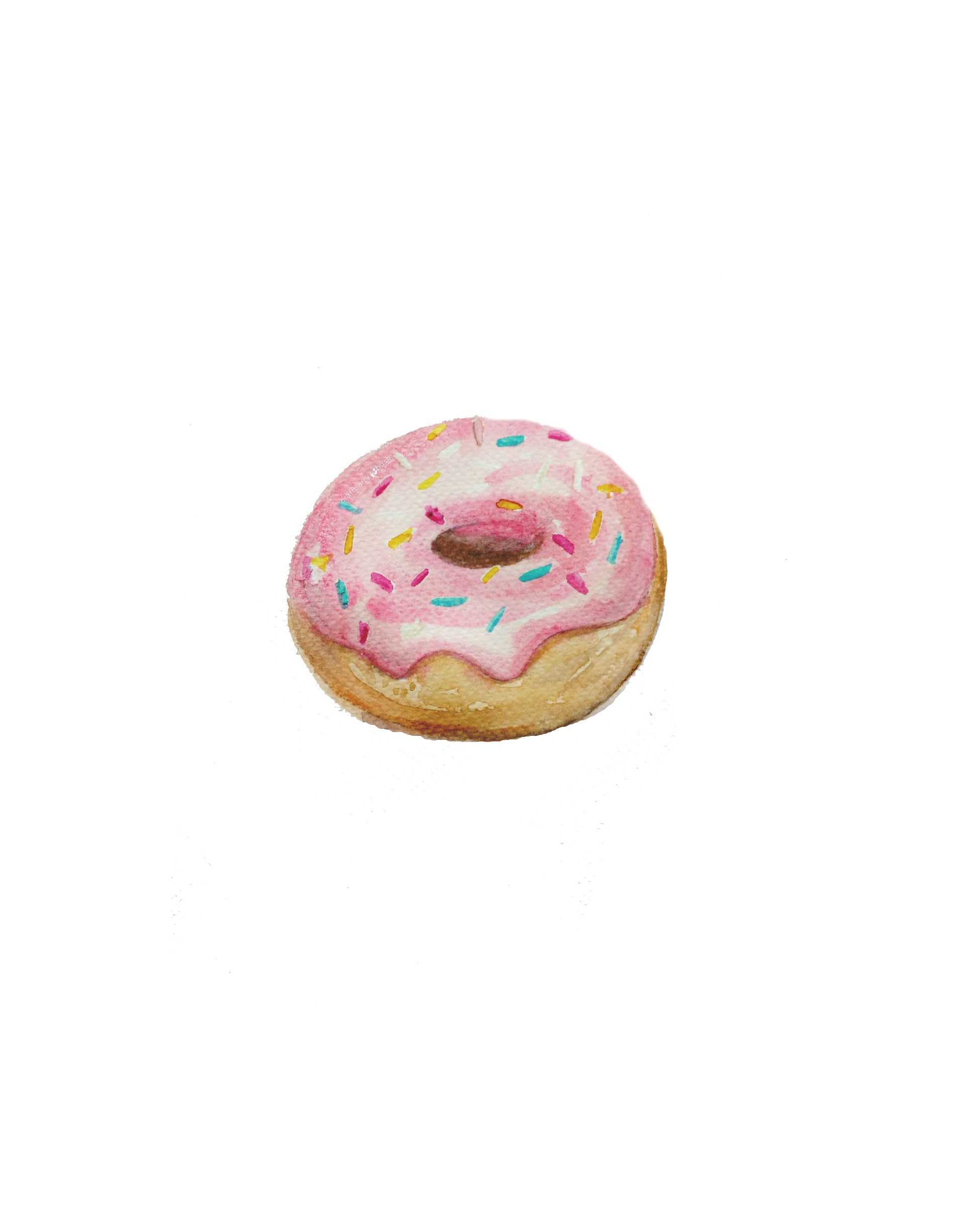 Watercolorplaindonutprintablecraftberrybush