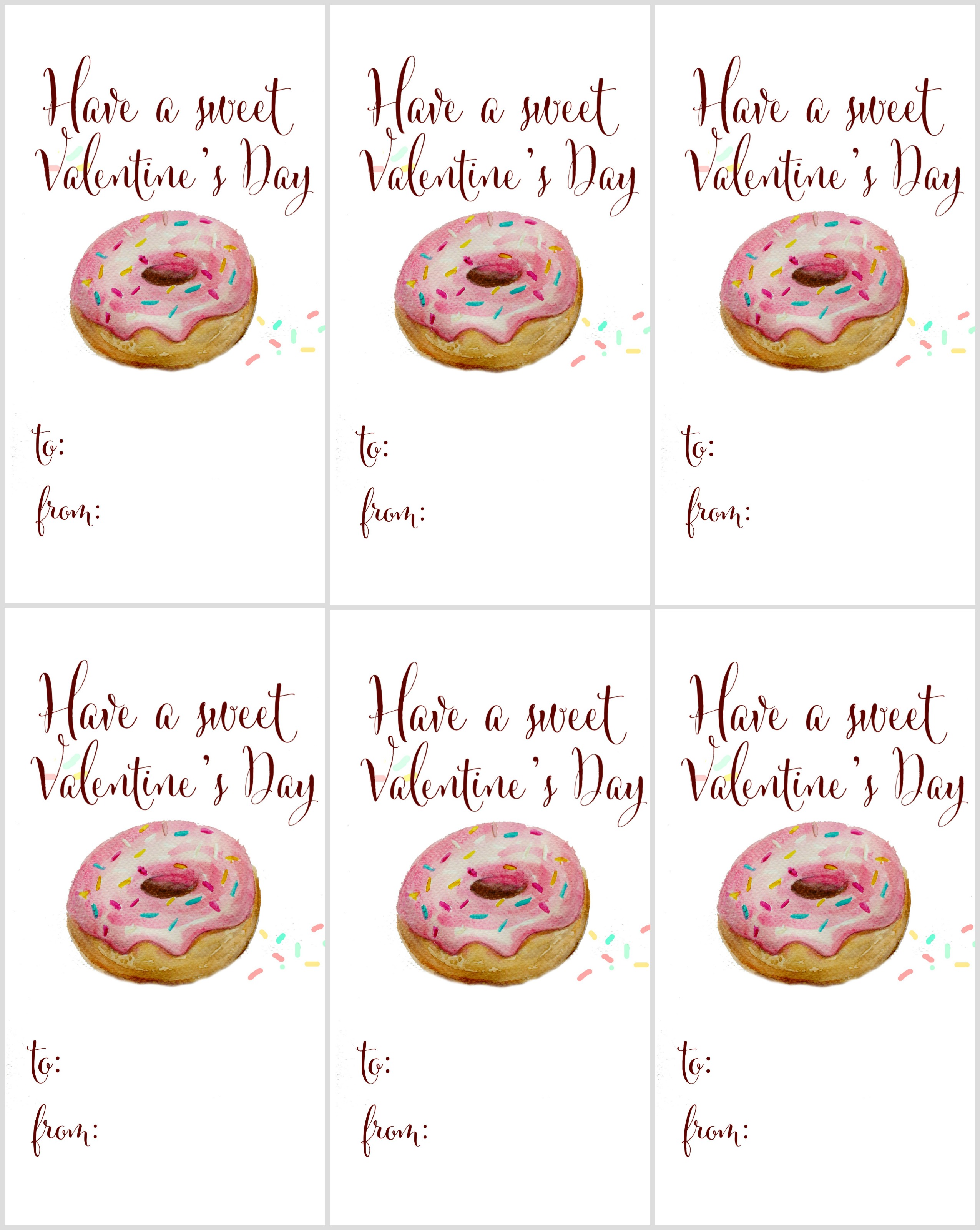 Free Watercolor Doughnut Printable s 
