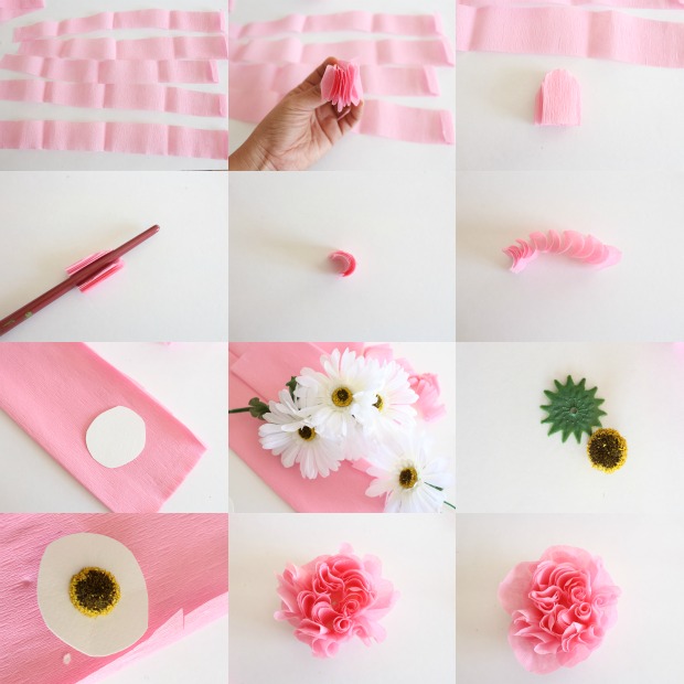 Crepe paper cabbage rose tutorial