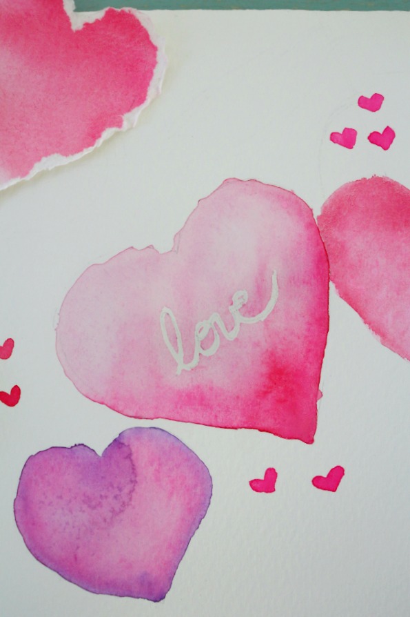 Valentine Heart watercolor tutorial