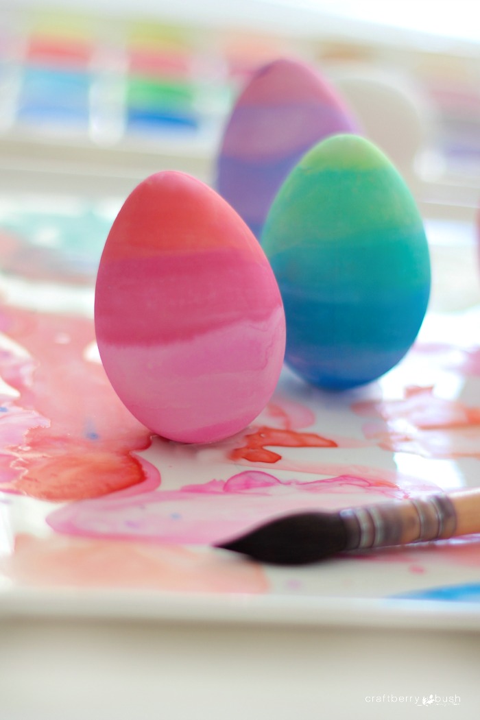 Watercolor ombre eggs and a little bit of my heart