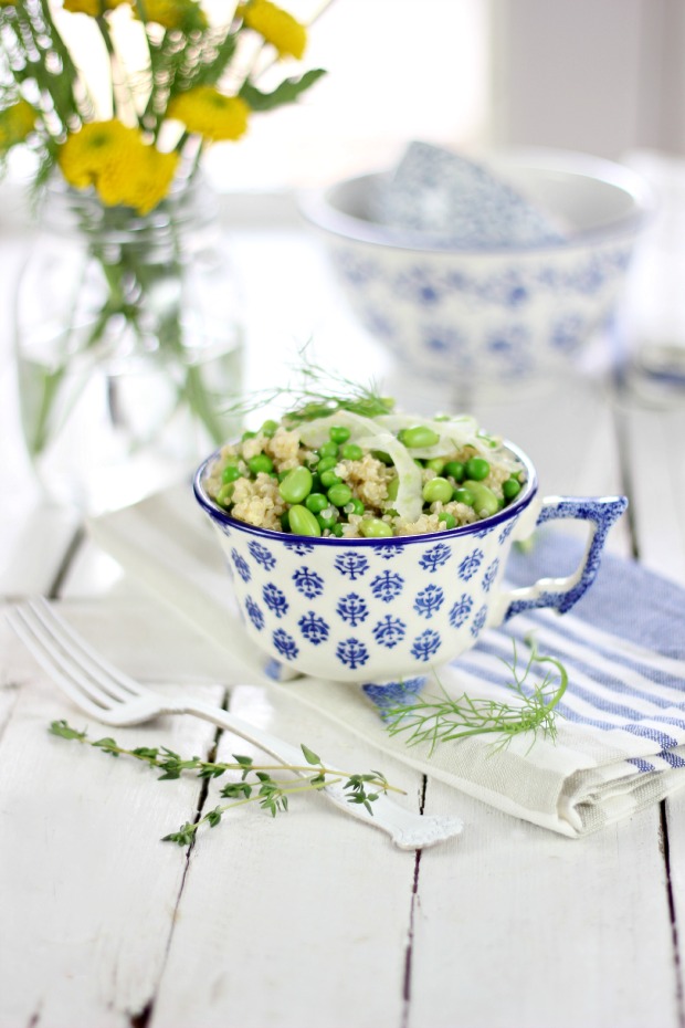 Quinoa Edamame and Pea Salad 